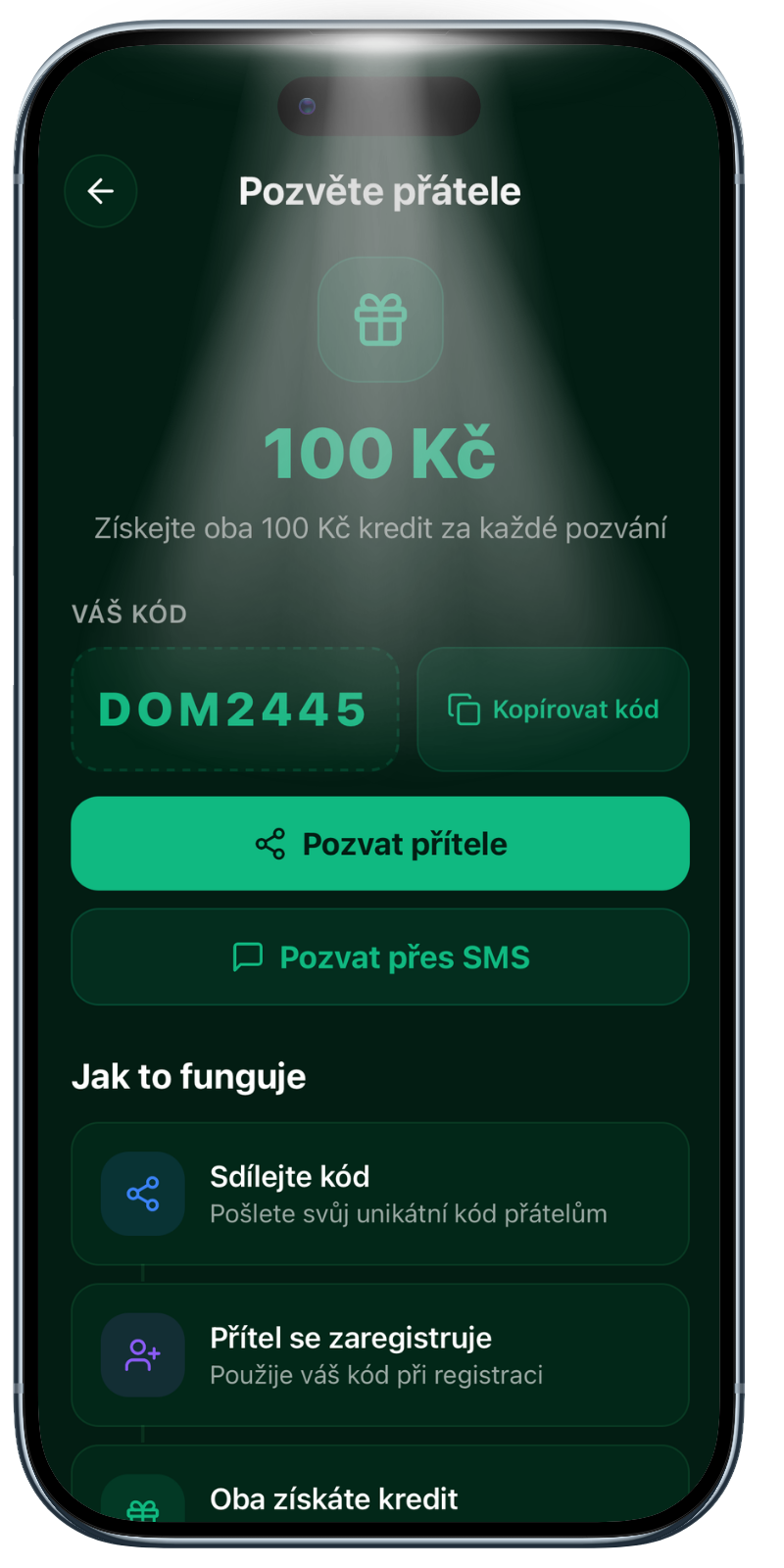 Rentumi — pozvěte přátele a získejte kredit